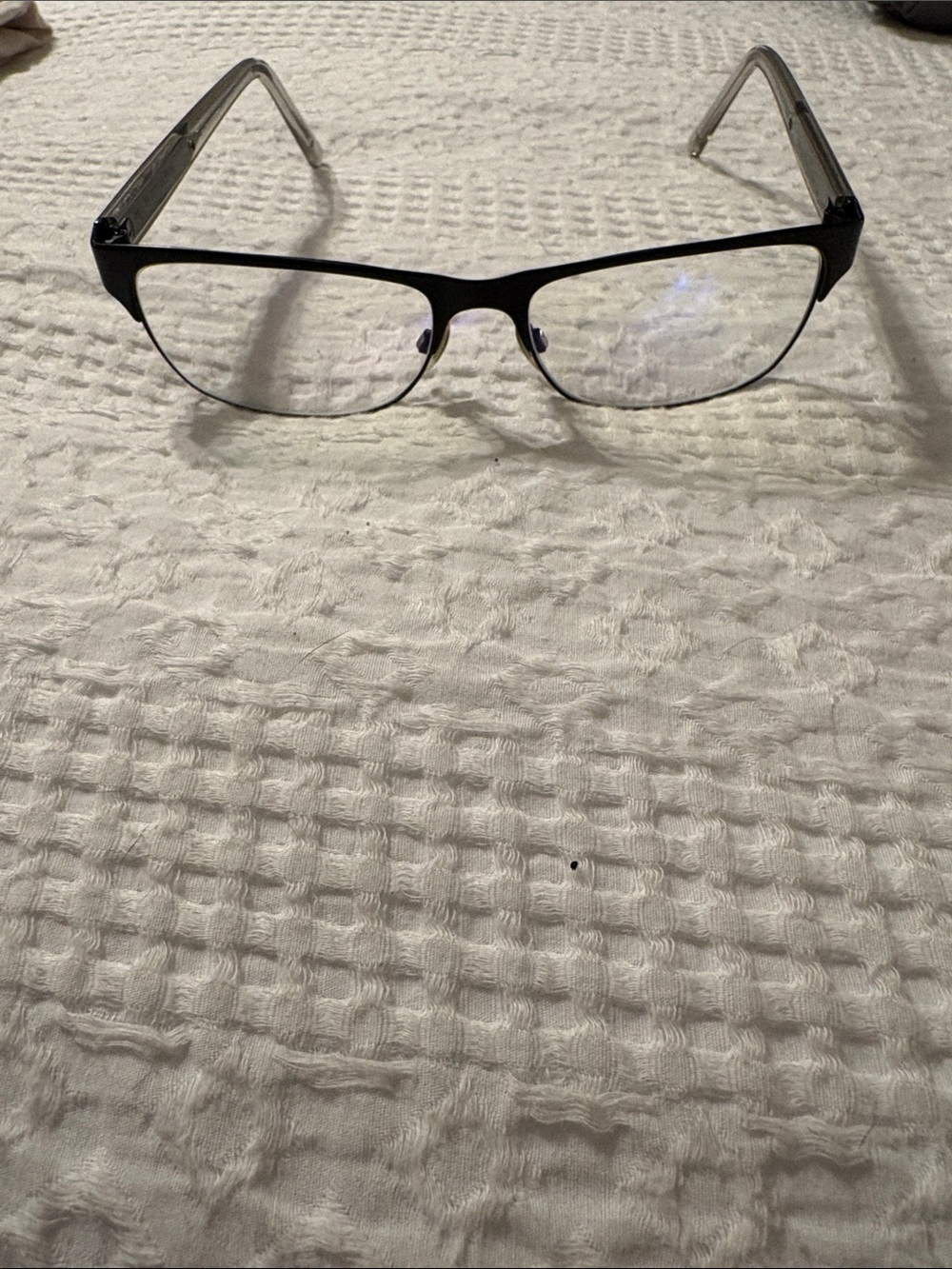 Burberry Black Frame Eyeglasses with Silver Temples